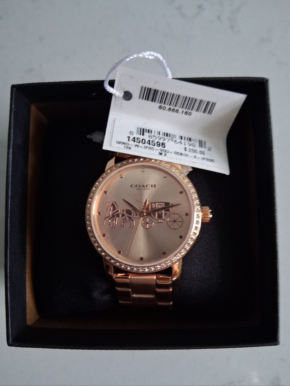 Coach Gold Watch With Crystals-NWT, Free Shipping - Picture 2 of 6